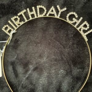 Gold Birthday Girl Headband
